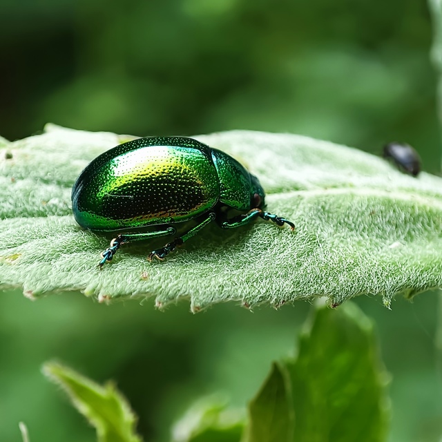 Chrysolina herbacea - zöld mentalevelész